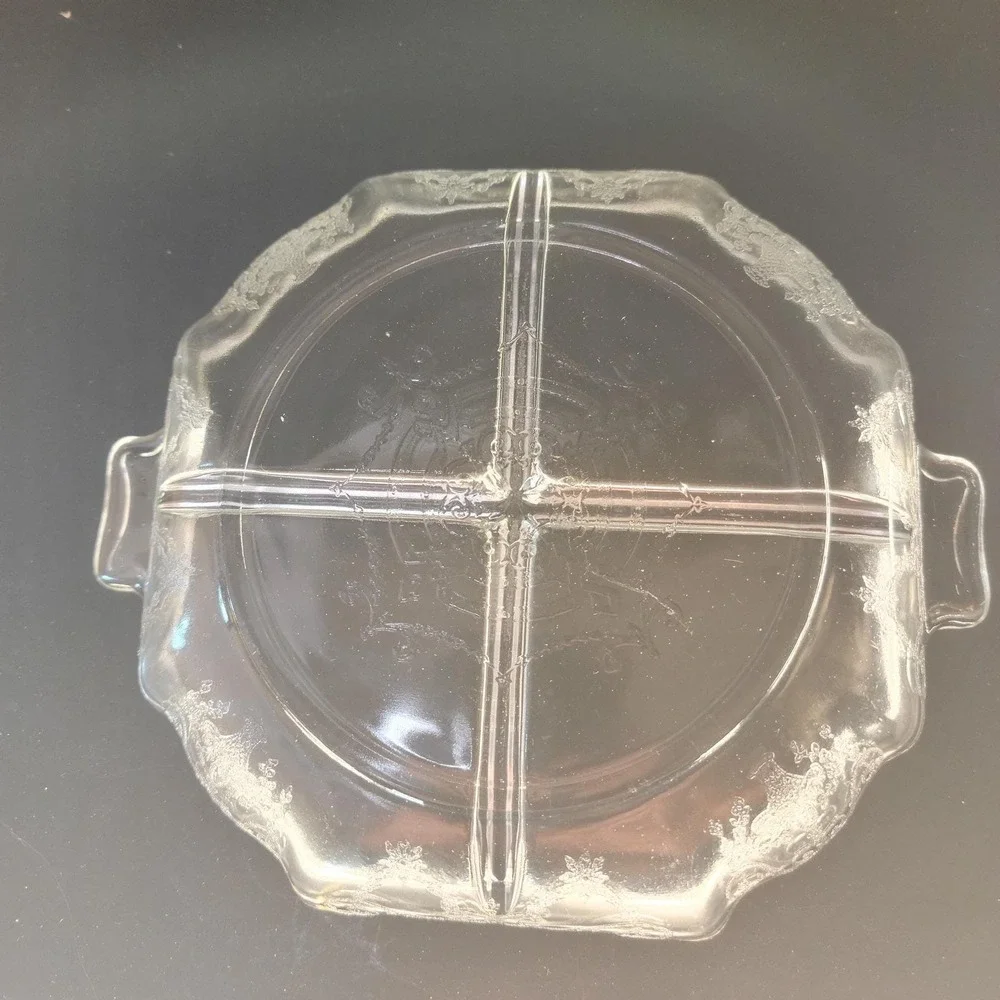 Vintage Indiana Glass Lorain Divided Relish Dish | Depression Glass Serving Tray